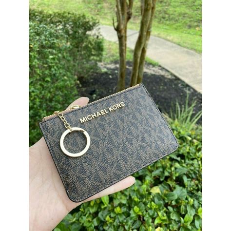 michael kors key chain wallet|michael kors wallet gift set.